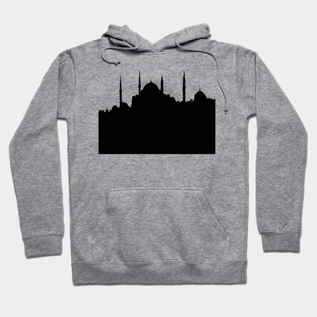 Istanbul Cityscape Silhouette Hoodie by taiche